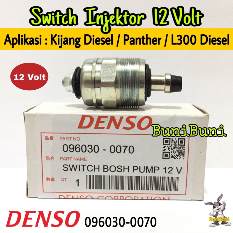 Switch Selenoid Bospom Injektor Panther / Elf / Kijang / L 300 Diesel Disel 12 Volt &amp; 24 Volt Denso