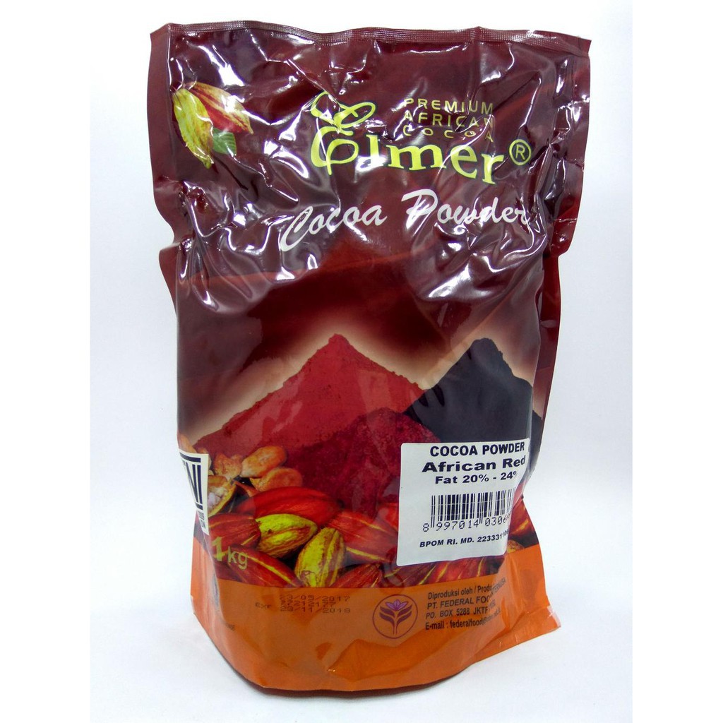 

Elmer Cocoa Powder African Red 20%-24% Coklat Bubuk Repack 100gr