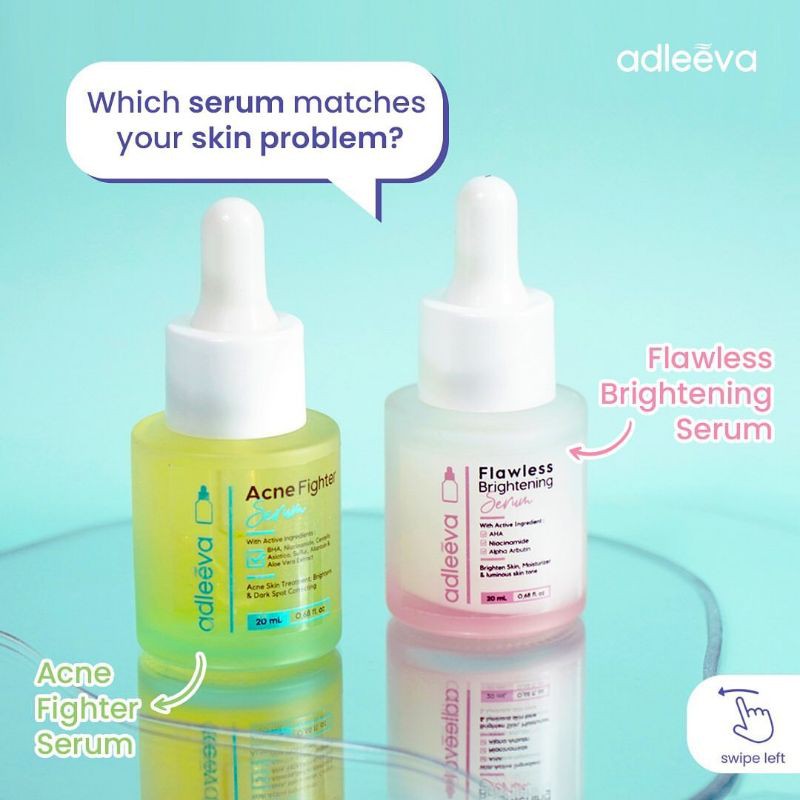 Flawless brightening /  serum glowing adeeva / acne fighter serum adeeva