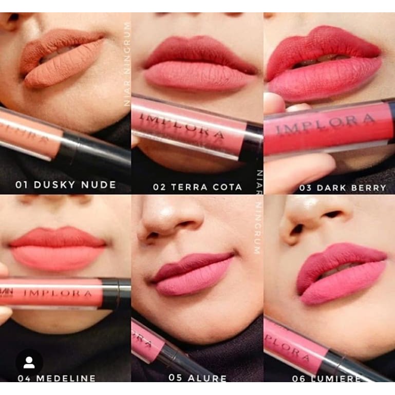 Lip Cream Lipstik Cair Implora Warna Baru Terlengkap Review Terbaik Original Bpom Shopee Indonesia Lipstik implora bagus warna apa