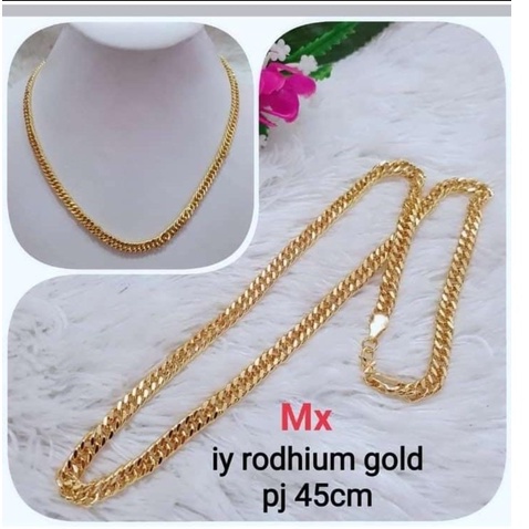 Kalung Rantai Besar Wanita Gold Mewah