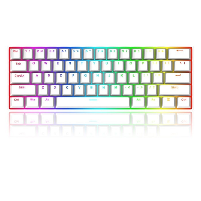 Keyboard Redragon Mechanical  RGB DRAGONBORN WHITE - K630W-RGB