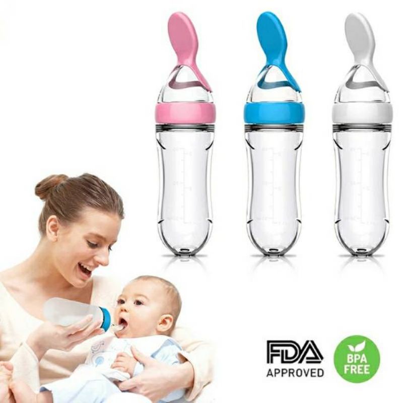 (LGS) READY SEMUA WARNA Sendok Makan Bayi MPASI Botol Sendok MPASI Boto silicone Baby Feeding Bottle Spoon SENDOK BOTOL