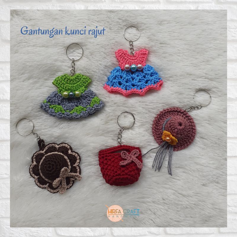 Ganci rajut/gantungan kunci rajut/ganci souvenir
