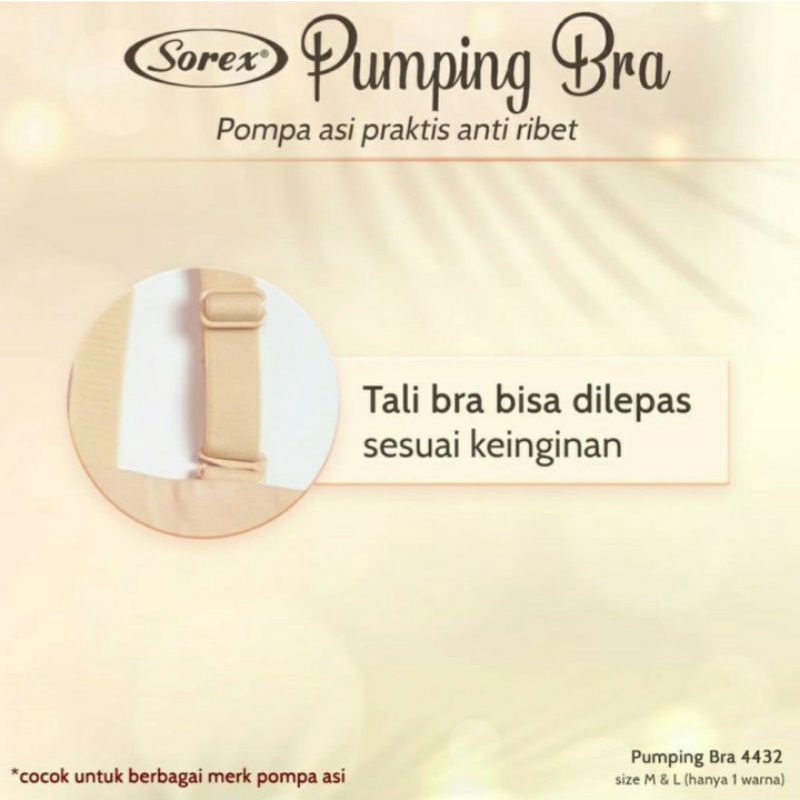 SOREX Hands Free PUMPING BRA 4432 BH Menyusui Handsfree Untuk Pompa Asi Semua Jenis Breast Pump PB4432