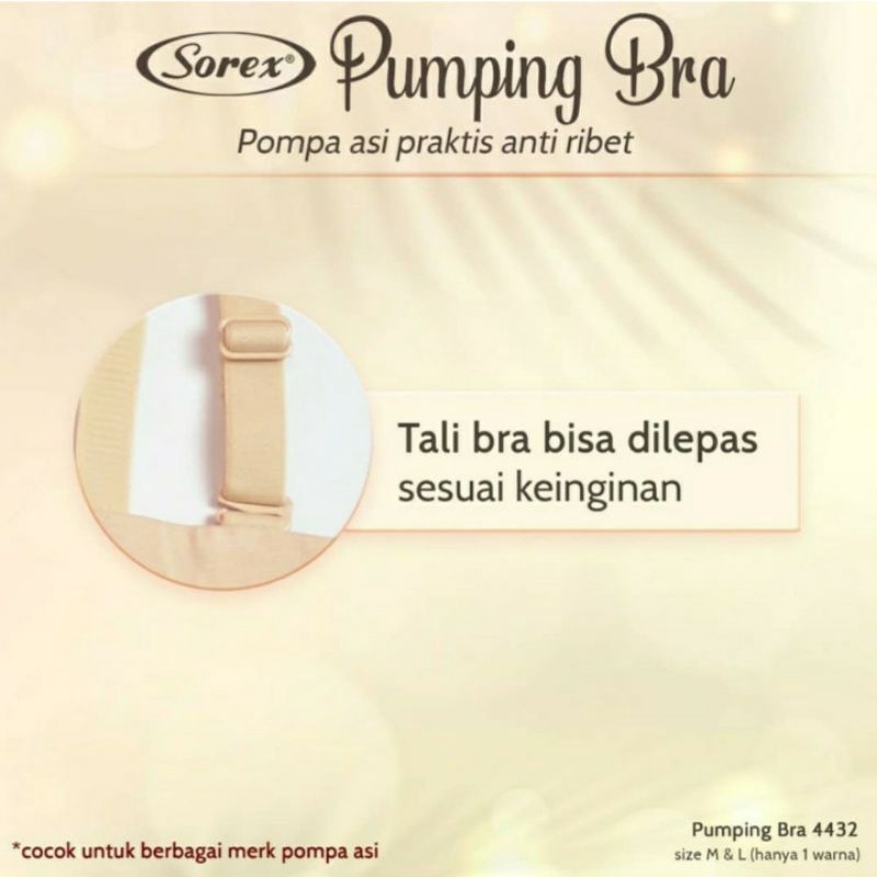 SOREX Hands Free PUMPING BRA 4432 BH Menyusui Handsfree Untuk Pompa Asi Semua Jenis Breast Pump PB4432