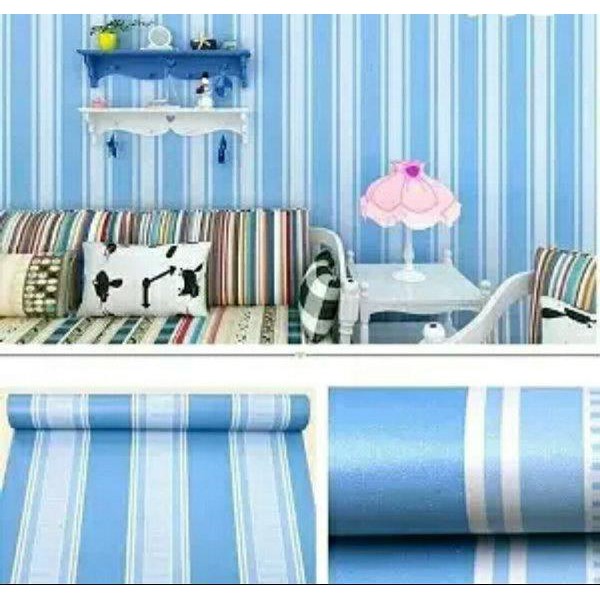 walpeper dinding motif biru