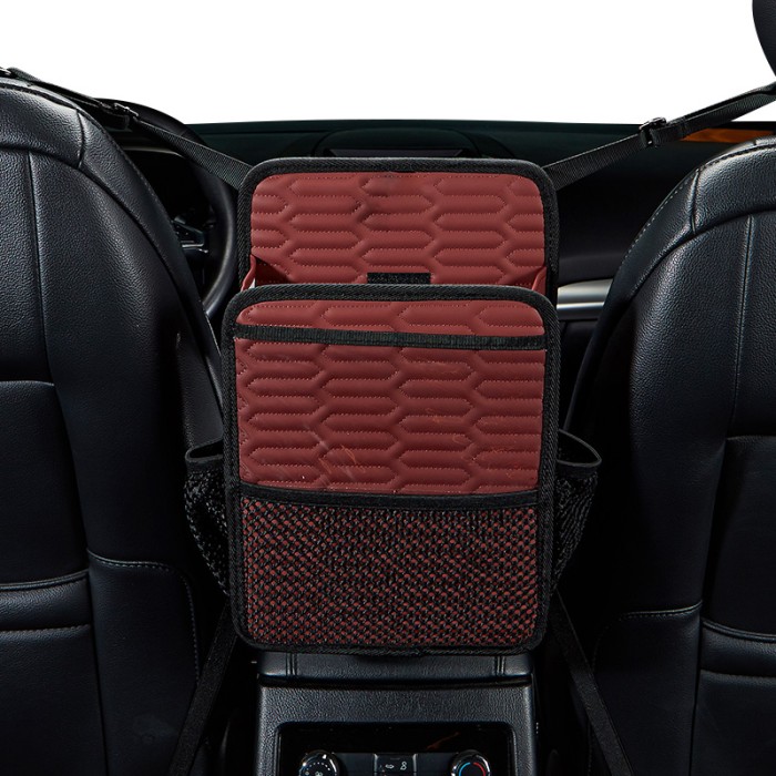 Car Multi Storage Holder Organizer Net Tempat Tissue Sampah Jok Tengah Mobil