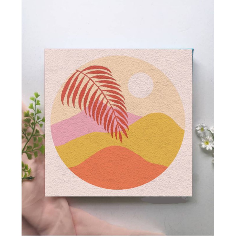 

DIY painting kit by numbers UKIYO DIY #9 Magenta Daydream