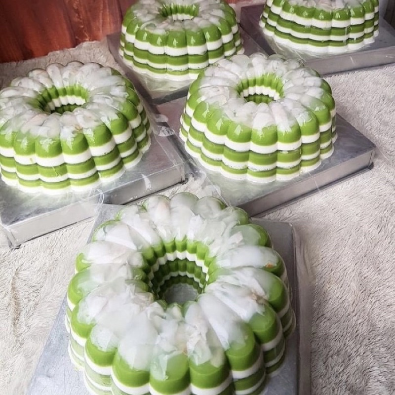 

puding pandan kelapa