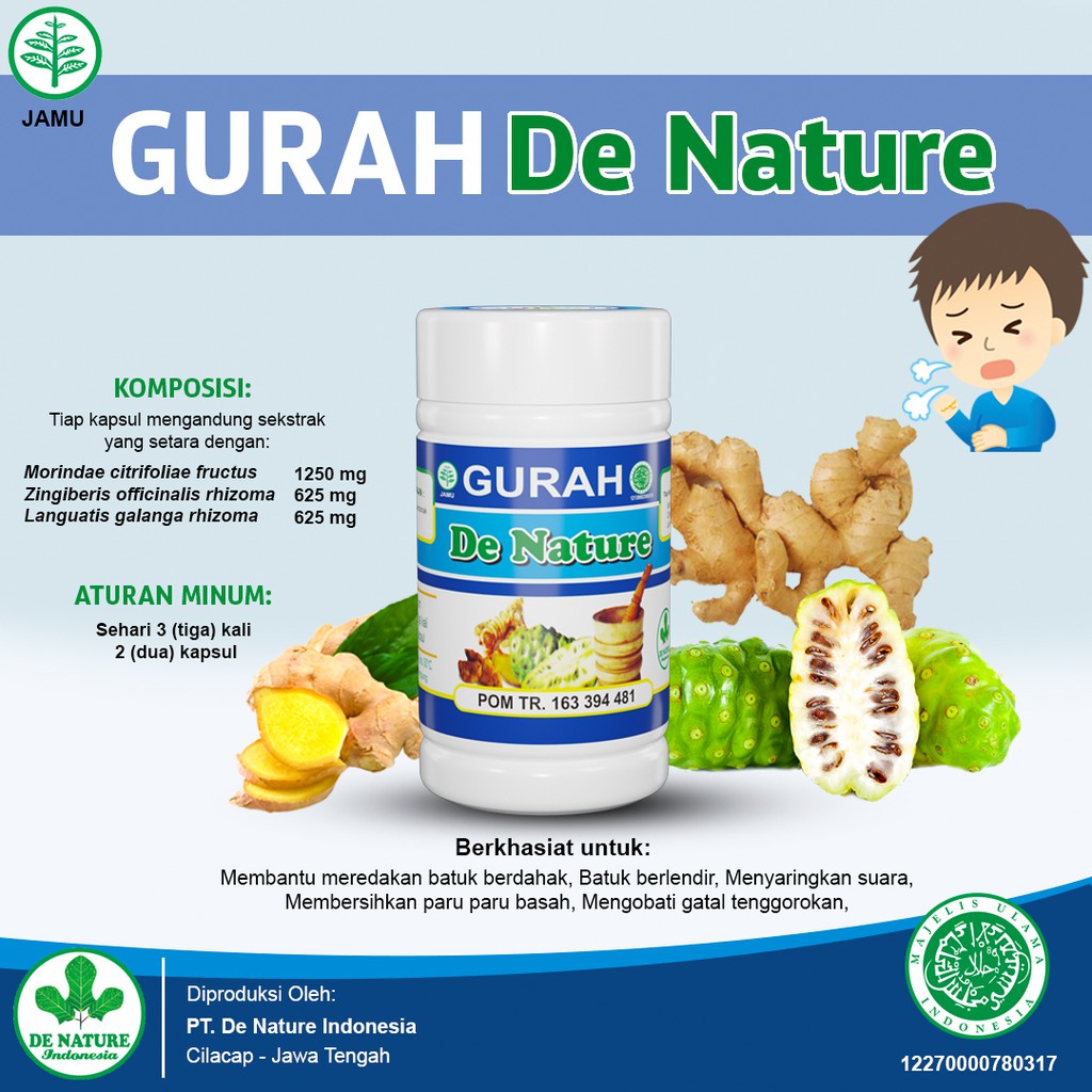 

OBAT HERBAL GATAL TENGGOROKAN- BATUK BERDAHAK- TBC ASMA BRONKITIS- PENYARING SUARA - GURAH DE NATURE