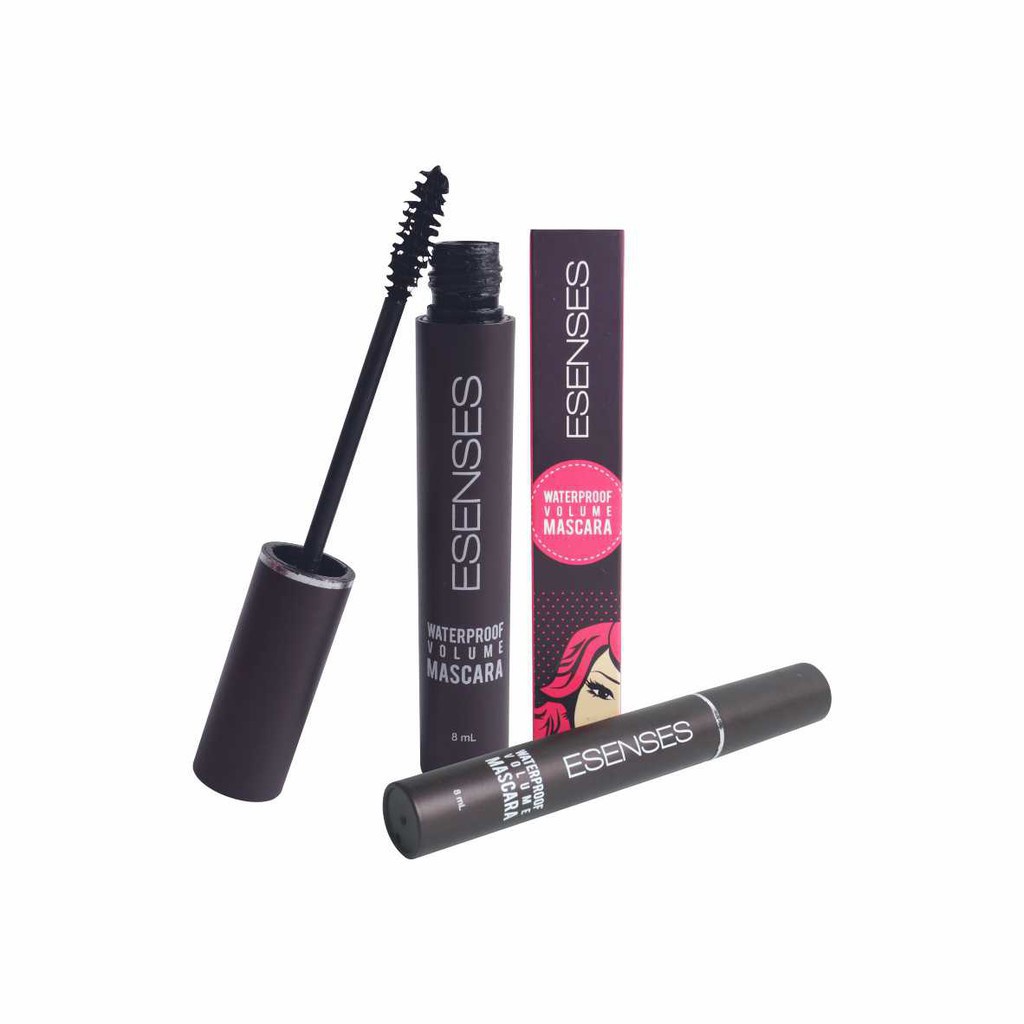 ESENSES Mascara Waterproof Volume 8ML BPOM / Longlasting Maskara with Vitamin E