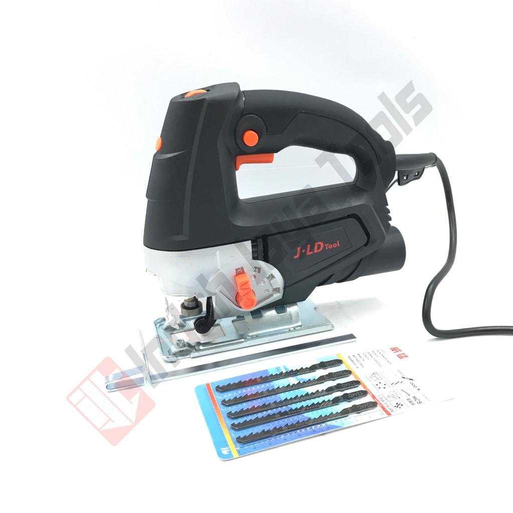 J.LD HITAM J5065C Mesin Jigsaw LASER Pendulum - Gergaji Potong Kayu Besi Triplek Quick Change JLD