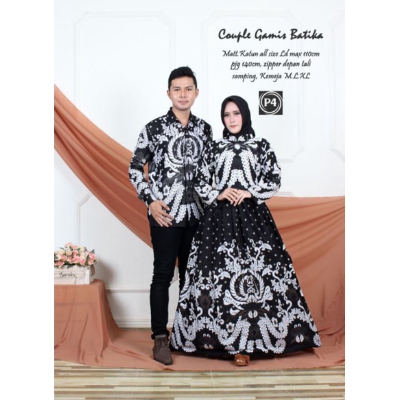 Rama Shinta Couple - Melani Set Couple Rovella Batik Couple Modern GURITA PUTIH BESAR