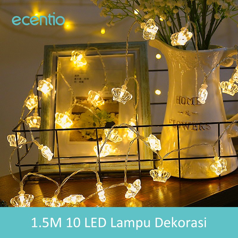 

Ecentio lampu tumblr Light Mahkota Hias Dekorasi 1.5M