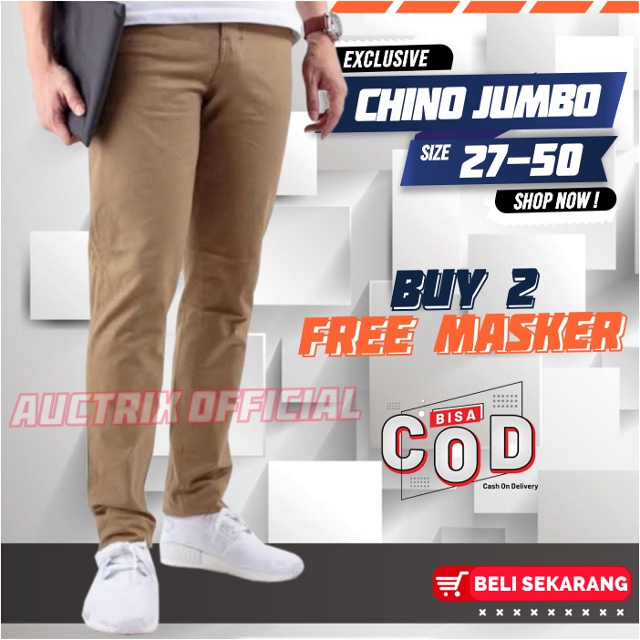 Celana Chino Panjang Pria Big Size Jumbo 27-50 Original Reguler Fit Distro Premium Murah