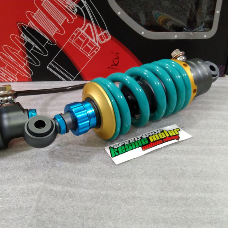 Shockbreaker Monoshock DKT Hijau Toska Tabung Pisah Sonic 125,Ninja RR,Satria RU,CBR 150 Thailand