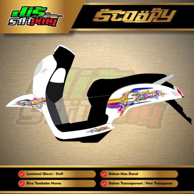 striping scoopy new 2018 transparan costum S