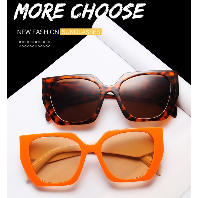 Personality Contrast Sunglasses Women Fashion Diamond Legs Oversized Square Frame