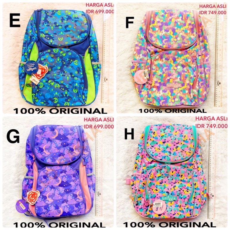 TAS SEKOLAH RANSEL ANAK BACKPACK SMIGGLE DIJAMIN ASLI ORIGINAL 100% BUAT PLAYGROUP TK SD SMP