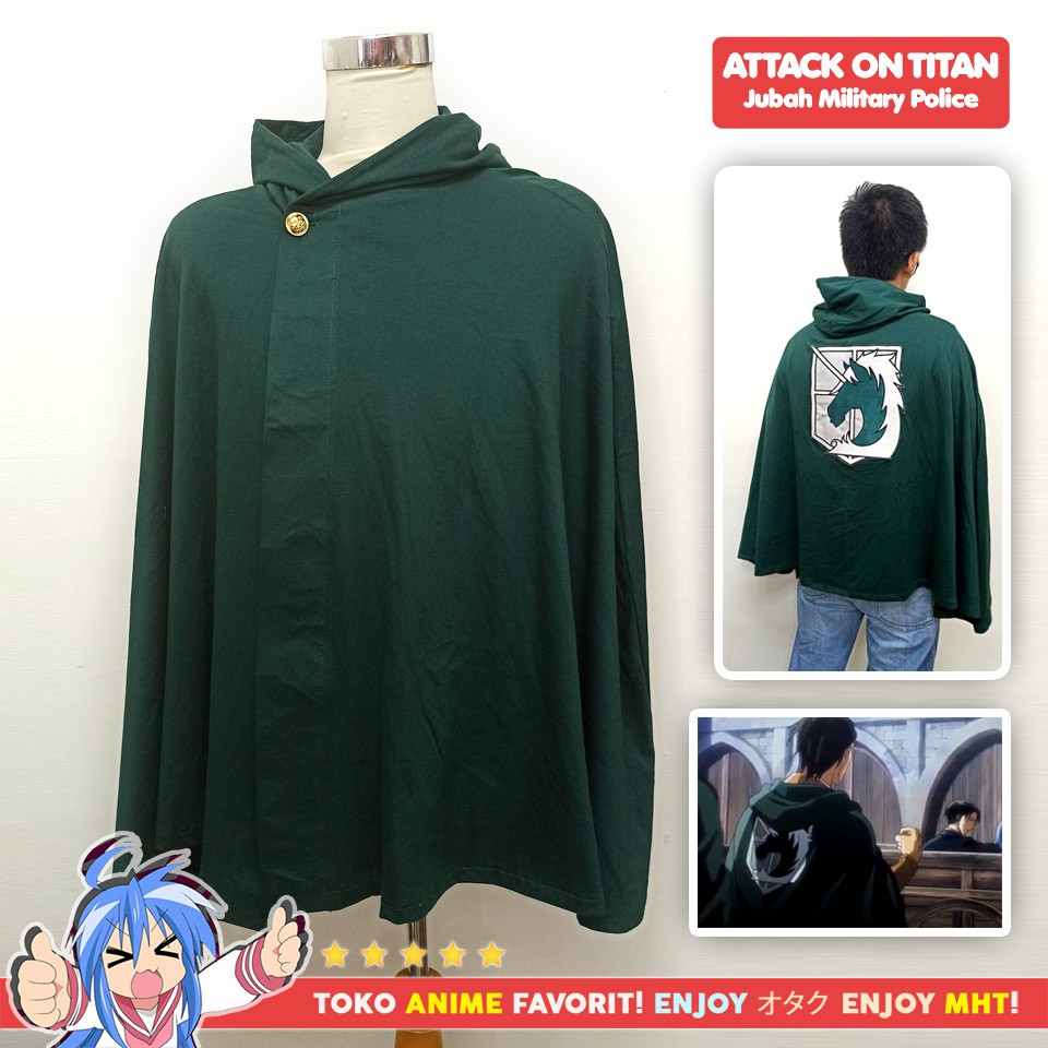 Jubah Attack On Titan AOT Shingeki no Kyojin SNK Military Police Premium Bordir