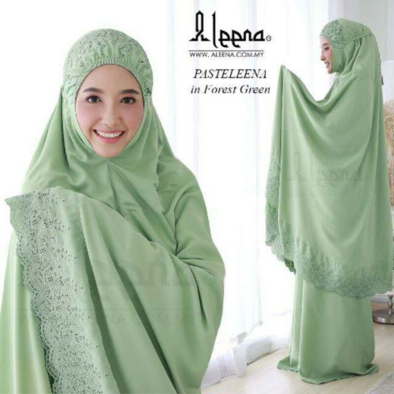 Mukena Dewasa Khadijah Forest Green Super Jumbo