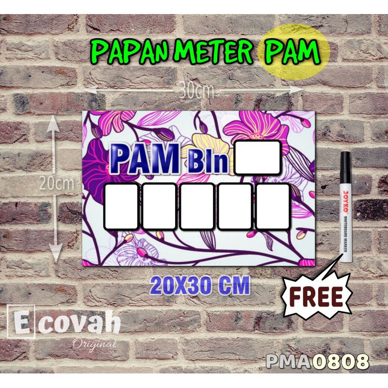 

Ecovah Papan Meter Listrik PLN PAM motif Unik - Flower 08