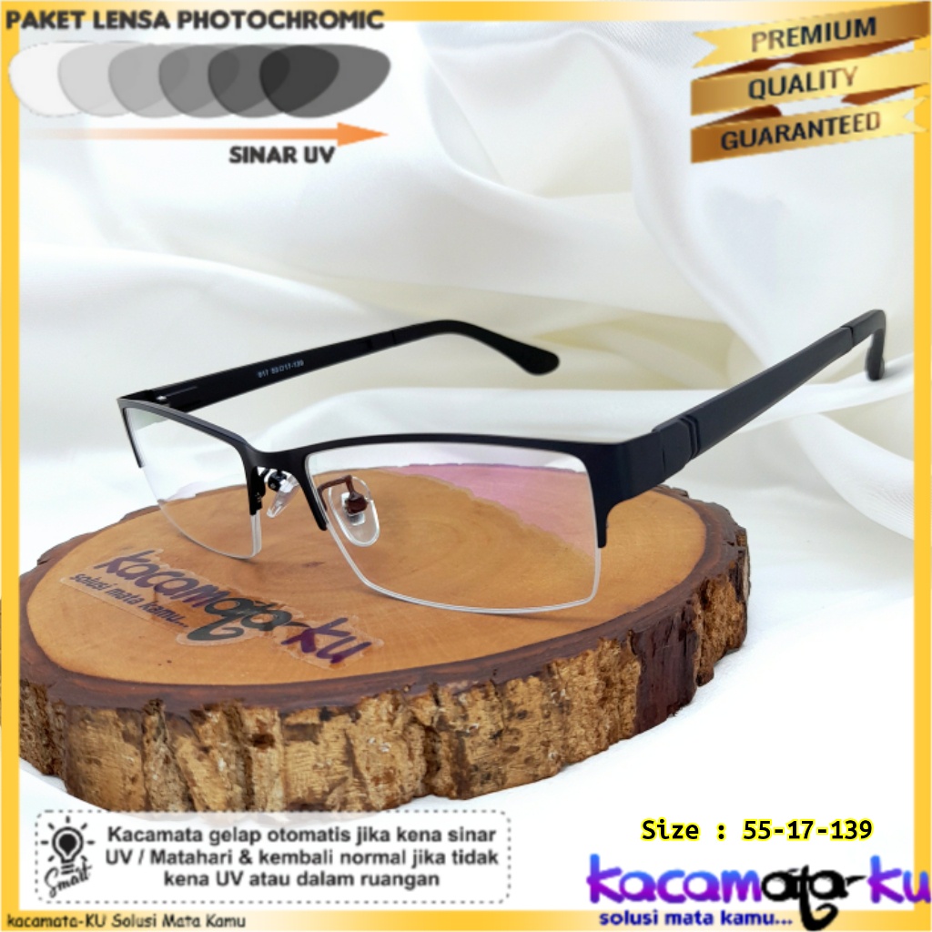 Kacamata Minus Pria Magnesium Porsche Design 8188 + Lensa Photocromic