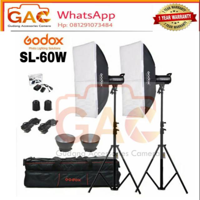 Paket GAC lampu studio GODOX SL-60W SL60W continious light