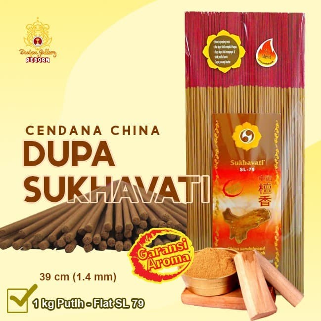 Dupa/Hio Wangi Sukhavati Cendana China 39 cm 1 Kg - Flat (1.4mm)