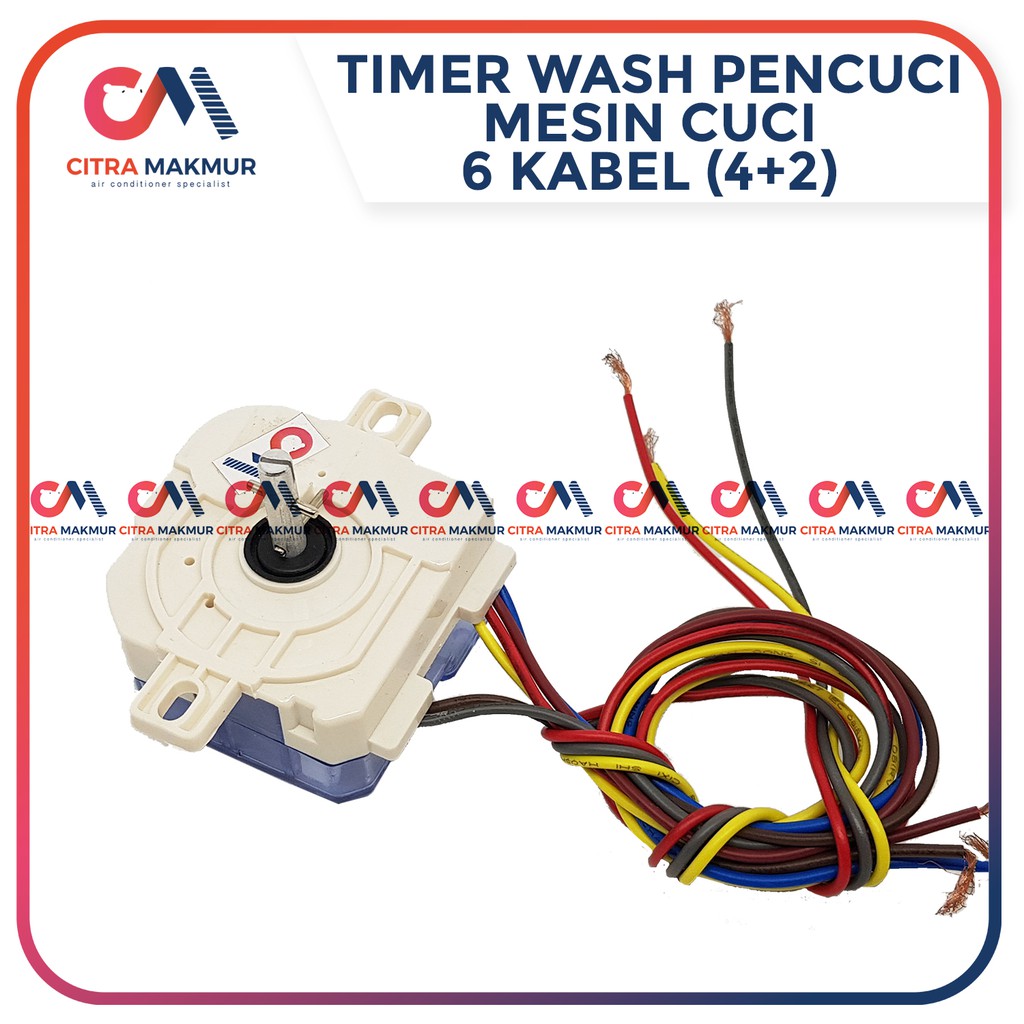 Timer Pencuci 6 Kabel 4 &amp; 2 Wash Mesin Cuci Sanyo Aqua Sanken