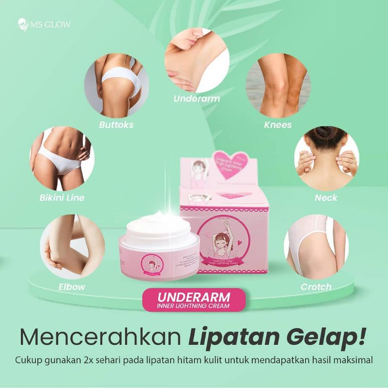 UNDERARM MSGLOW KRIM LIPATAN HITAM MS GLOW