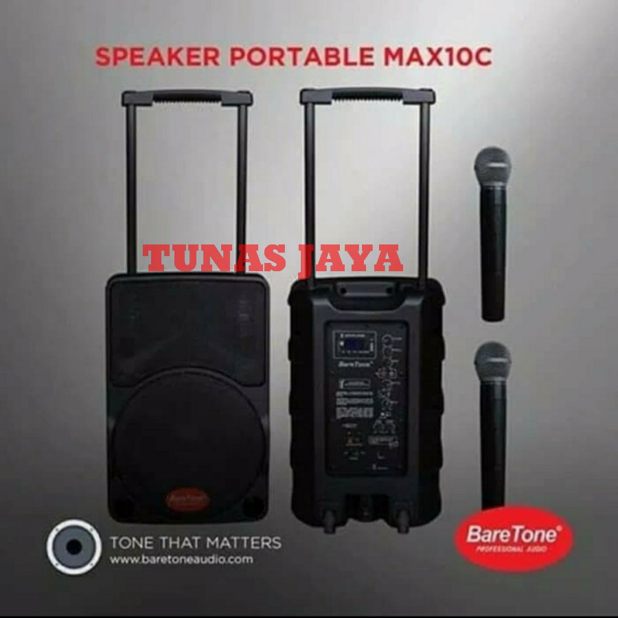 Speaker Meeting Portabel Wireless Baretone 10 Inch Max10 c max10c max 10 c original