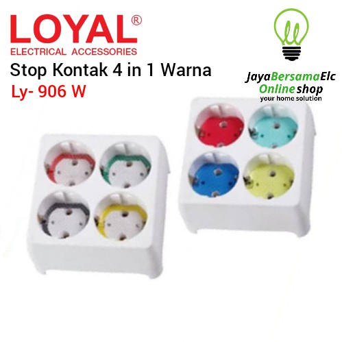 Stop kontak Colokan T 4 in 1 warna LOYAL Ly 906 W