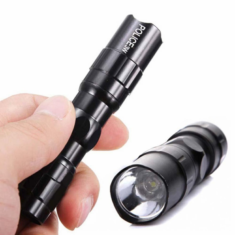 SENTER LED MINI POLICE 3W / SENTER WATERPROOF FLASHLIGHT + BATERAI