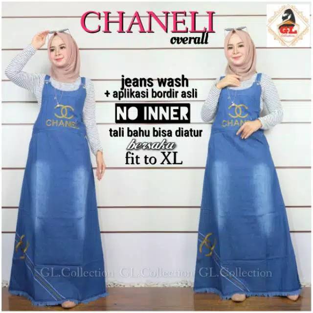 chaneli overall jeans chanel
