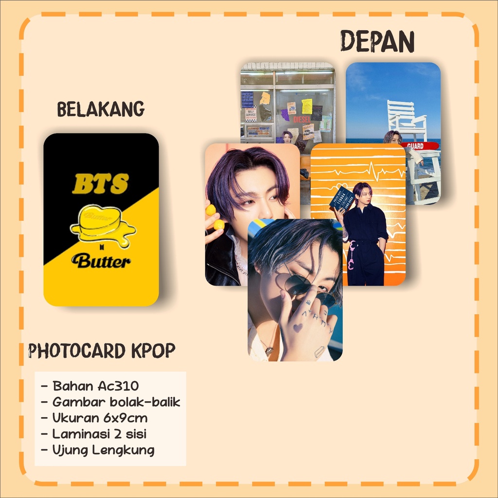 PHOTOCARD BTS BUTTER 1 SET ISI 5 PCS