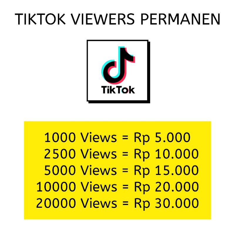 TikTok Views Permanen / Views TikTok Murah Bergaransi / Views TikTok Permanen