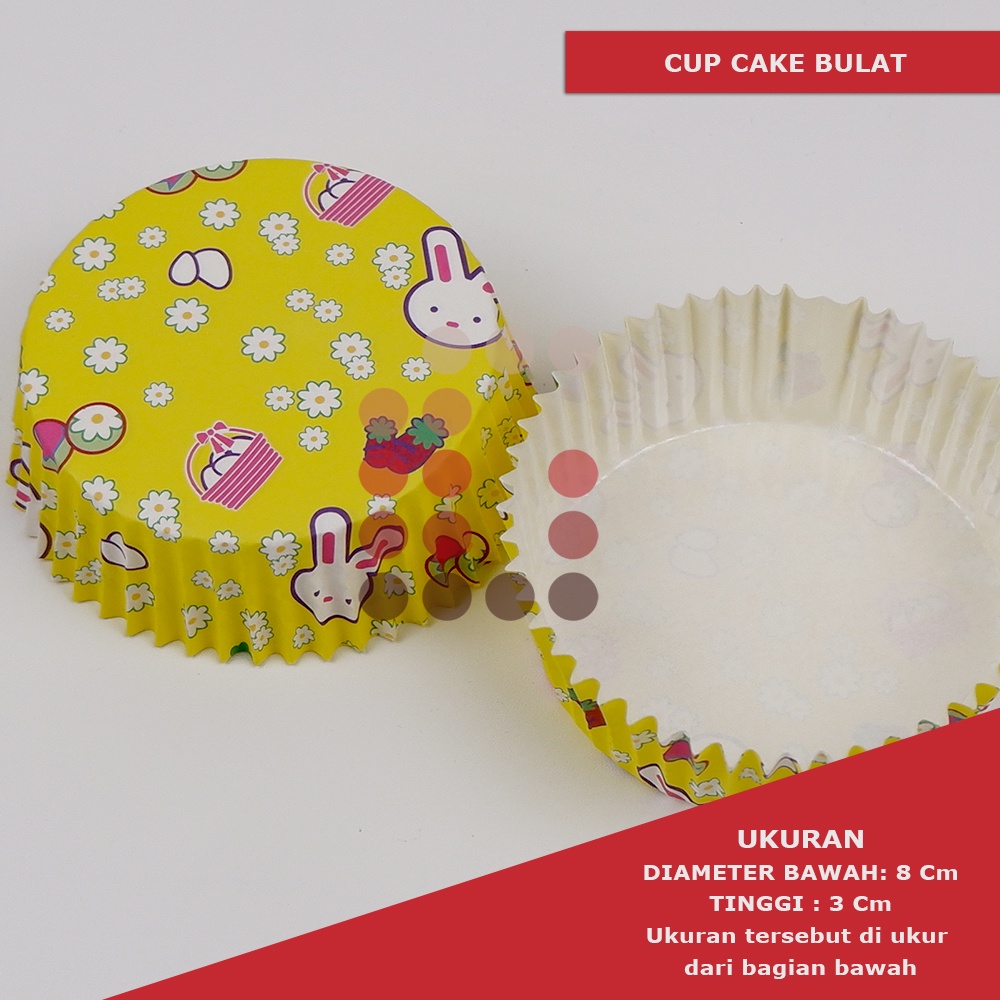 cup cake cases pet cc bulat kincir / round / kue / bolu isi 50 pcs