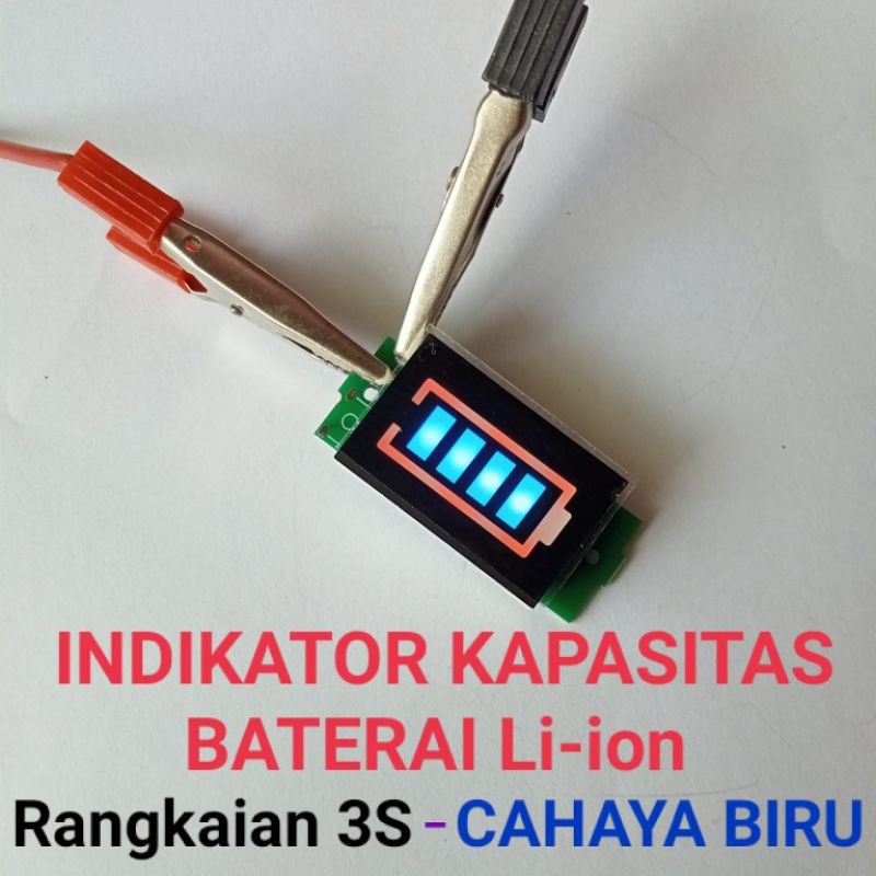 LED display Indikator Kapasitas Baterai Li-Ion pada BMS 3s