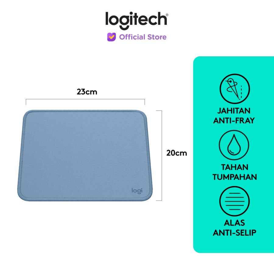 Logitech Mouse Pad Studio Series Alas Polos, Anti-Slip