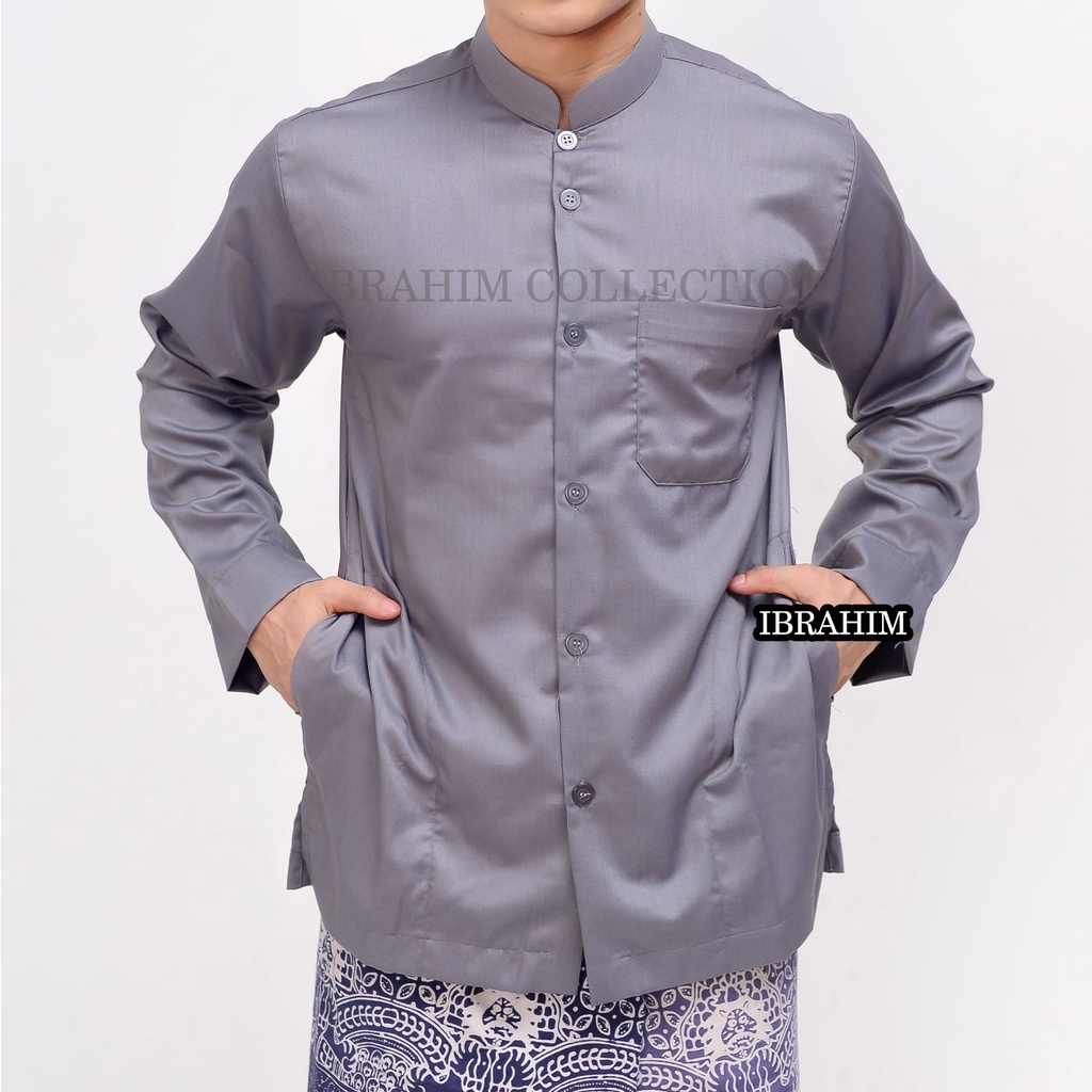baju koko warna putih/koko pria dewasa/baju putih/lengan panjang/baju koko putih dewasa/katun toyobo