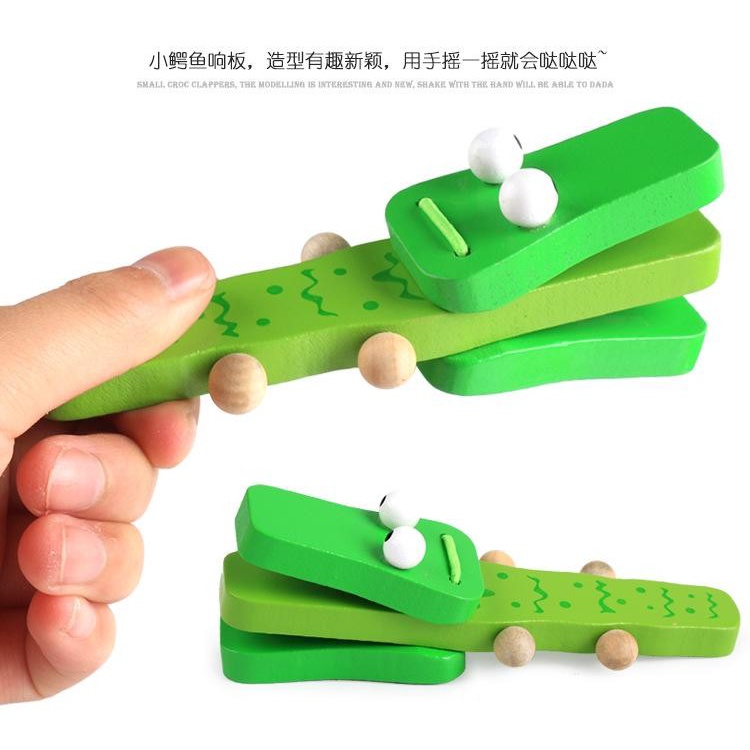 MAIN CROCODILE CASTANETS - WOODEN CLAP Mainan Edukasi Musikal Anak