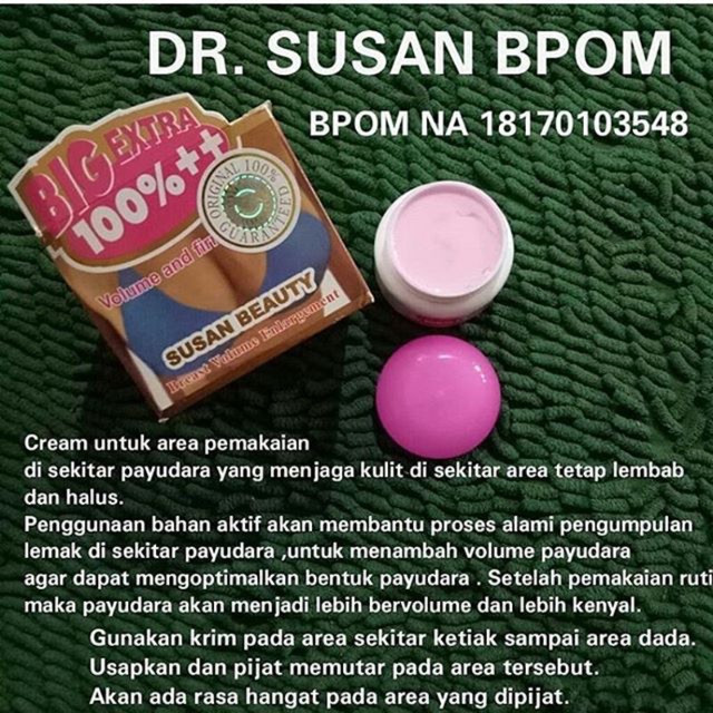 DR SUSAN CREAM PEMBESAR DAN PENGENCANG PAYUDARA BPOM RESMI ORIGINAL