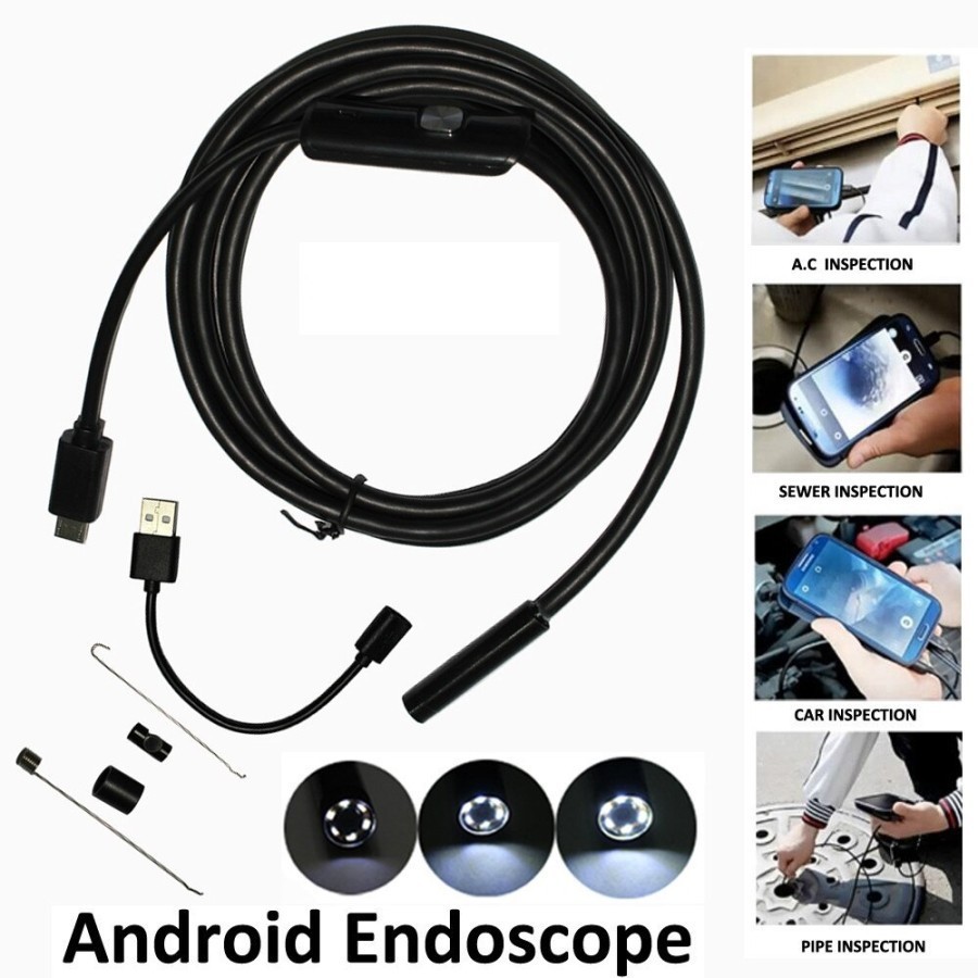 Kamera Endoscope Android Kabel 5M 2M IP67 Mini Camera 5 meter 2 meter