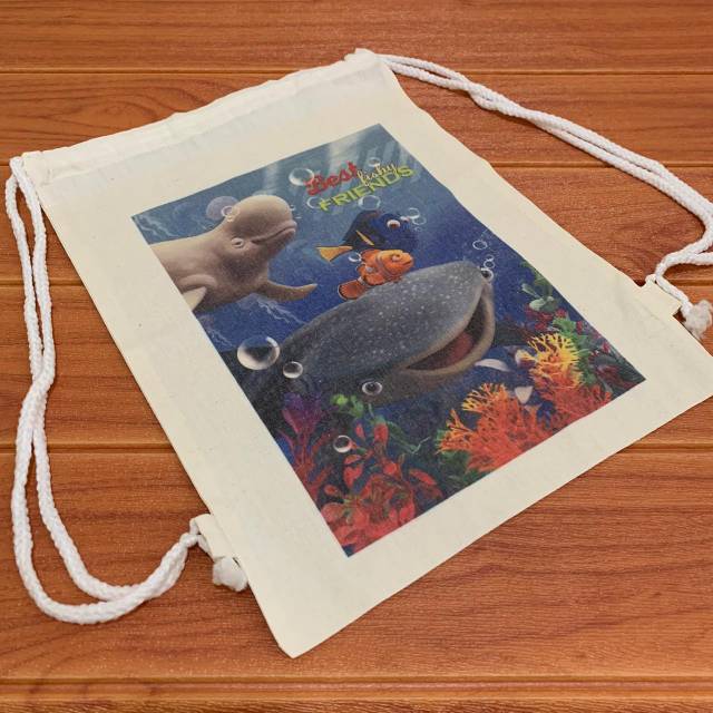 Tas Ransel Under The Sea / Tas Blacu / Tas Serut Blacu 30x40 / Tas Murah