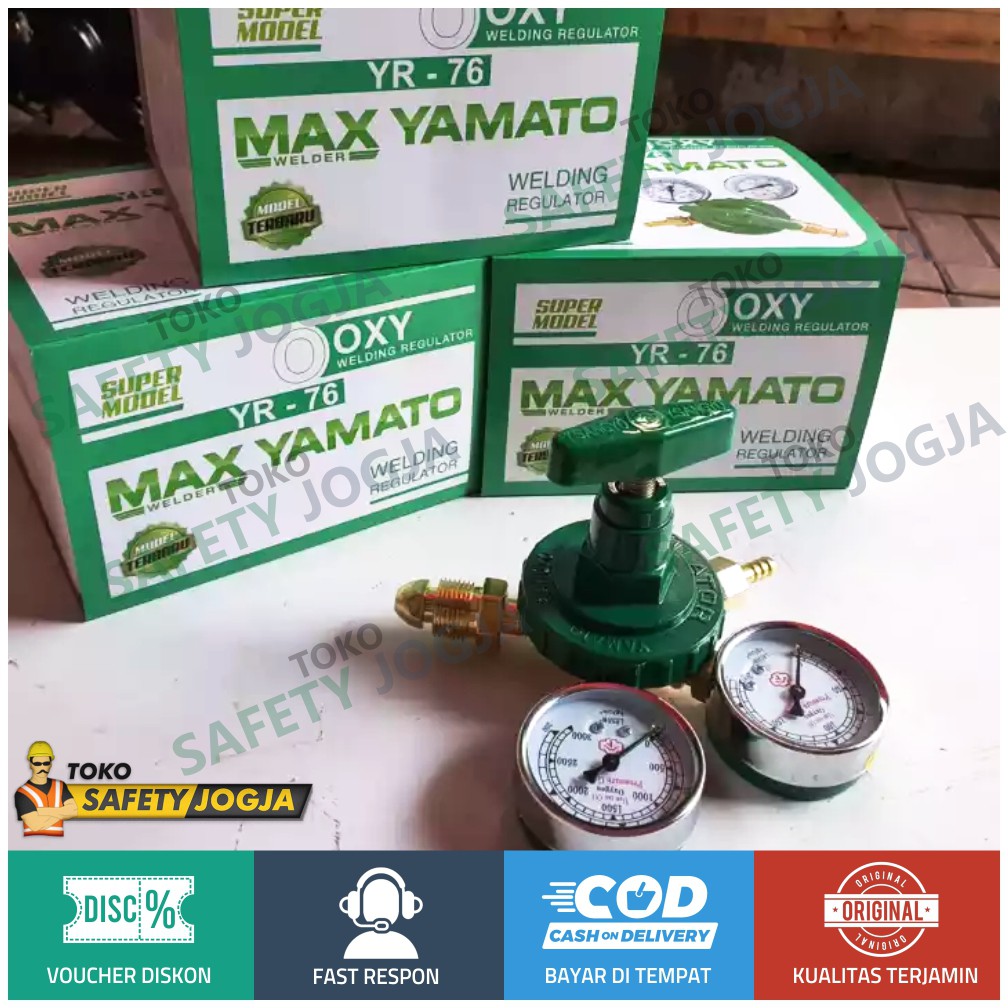 Regulator Las Oksigen Max Yamato Tabung Gas Oxygen Welding ORIGINAL