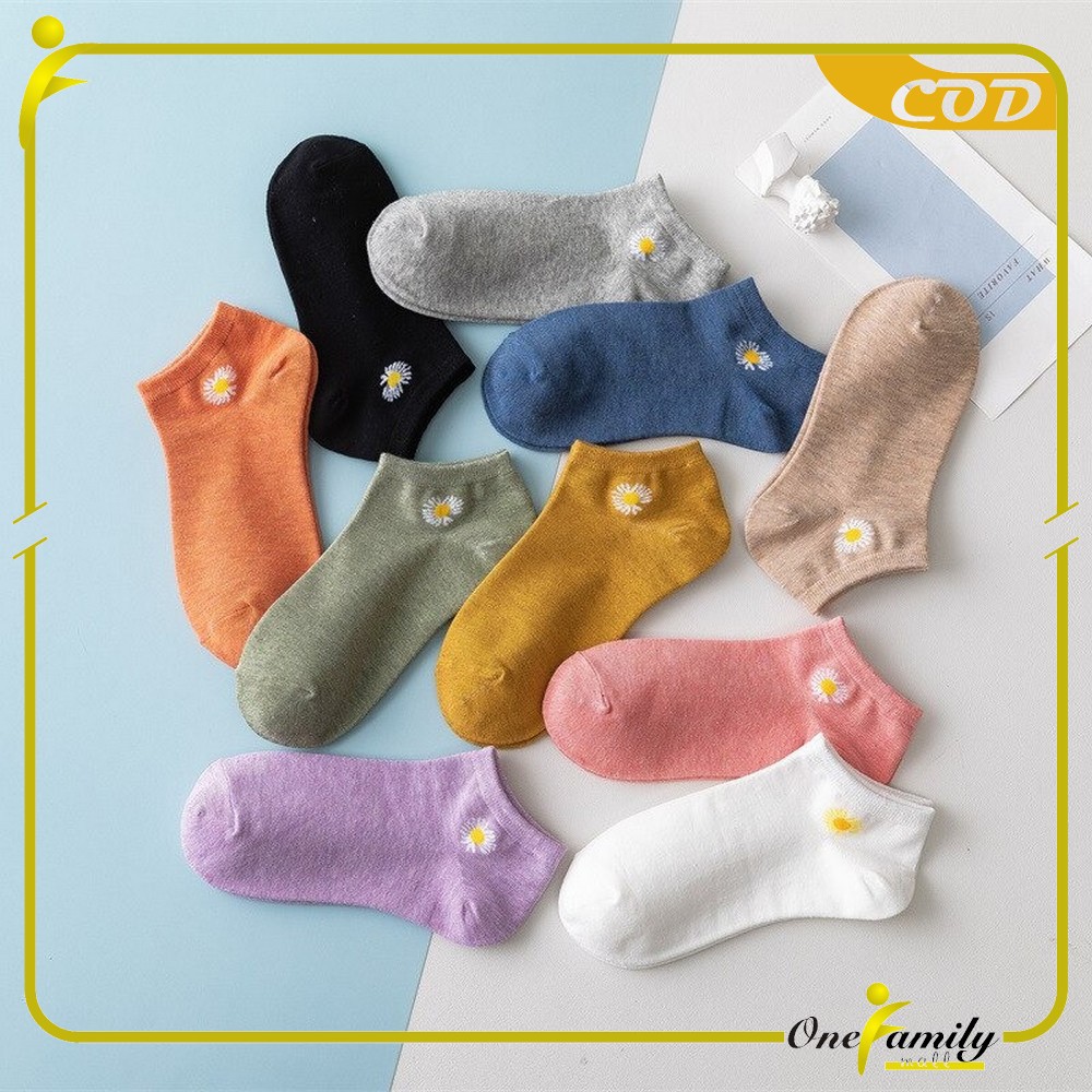 ONE - P55-P58 Kaos Kaki Pendek Dewasa / Kaos Kaki Semata Kaki Polos / Kaos Kaki Ankle Wanita Motif-5