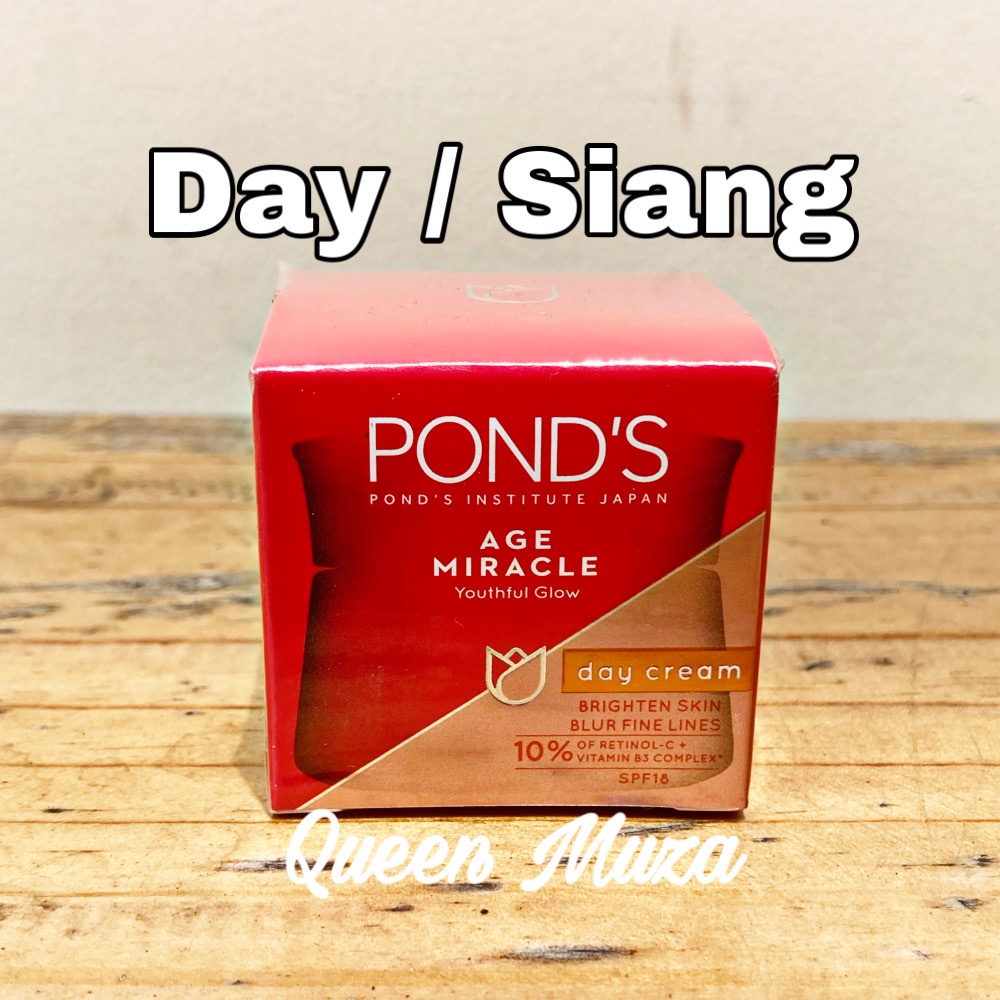 Ponds Age Miracle Cream Day Night 10gr 10 g gr Pond's krim pagi malam anti aging Moisturizer Retinol Niacinimide