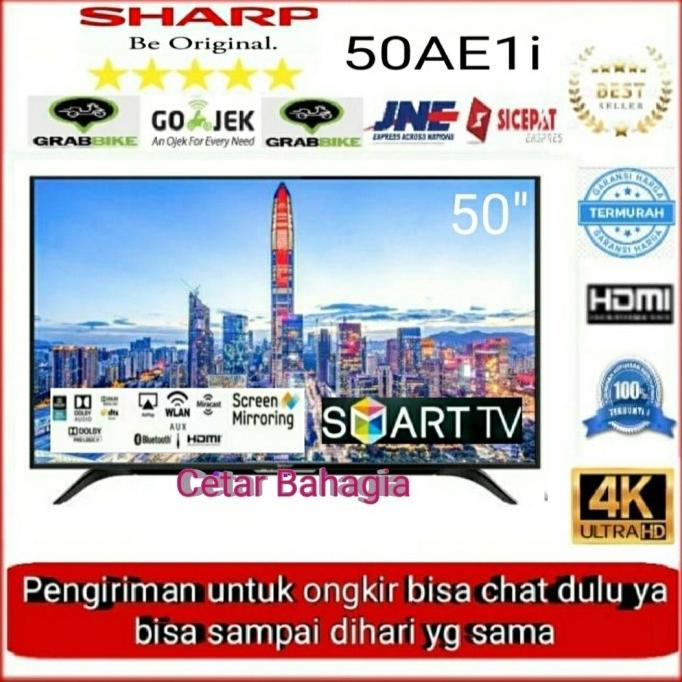 LED TV Sharp 50inch 2T-50AE1i Smart Tv Digital Garansi Resmi Termurah